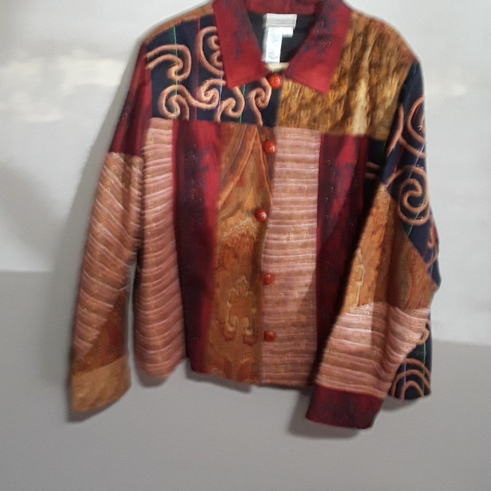 Coldwater Creek Patchwork Embroidered Jacket - image 1